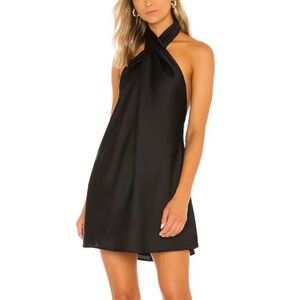 Show Me Your Mumu - Jasmine Halter Mini Dress in Black